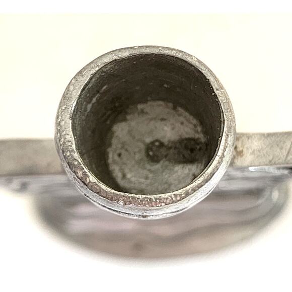 Candle Holder-Pewter-Fish-Taper Candle-7" Tall-One Candle Holder - Picture 6 of 9